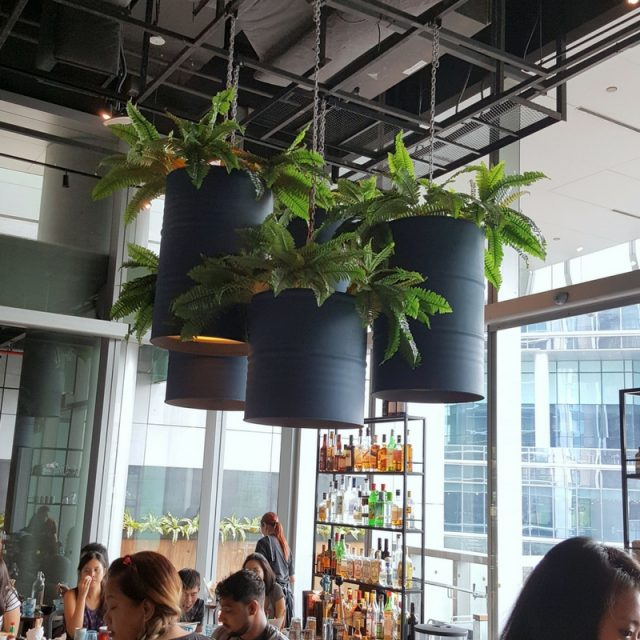 artificial-plants-on-hanging-light