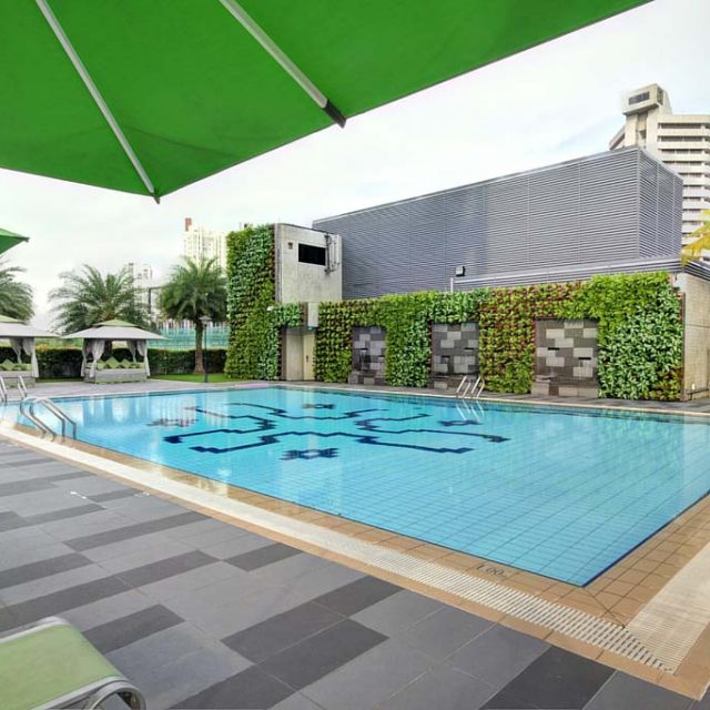 Artificial vertical Green Walls at Serviced Apartments 1